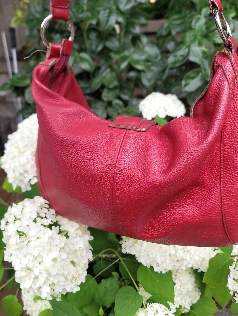 Furla Vintage Red Leather Slouchy Hobo And Dust Bag - Picture 9 of 16